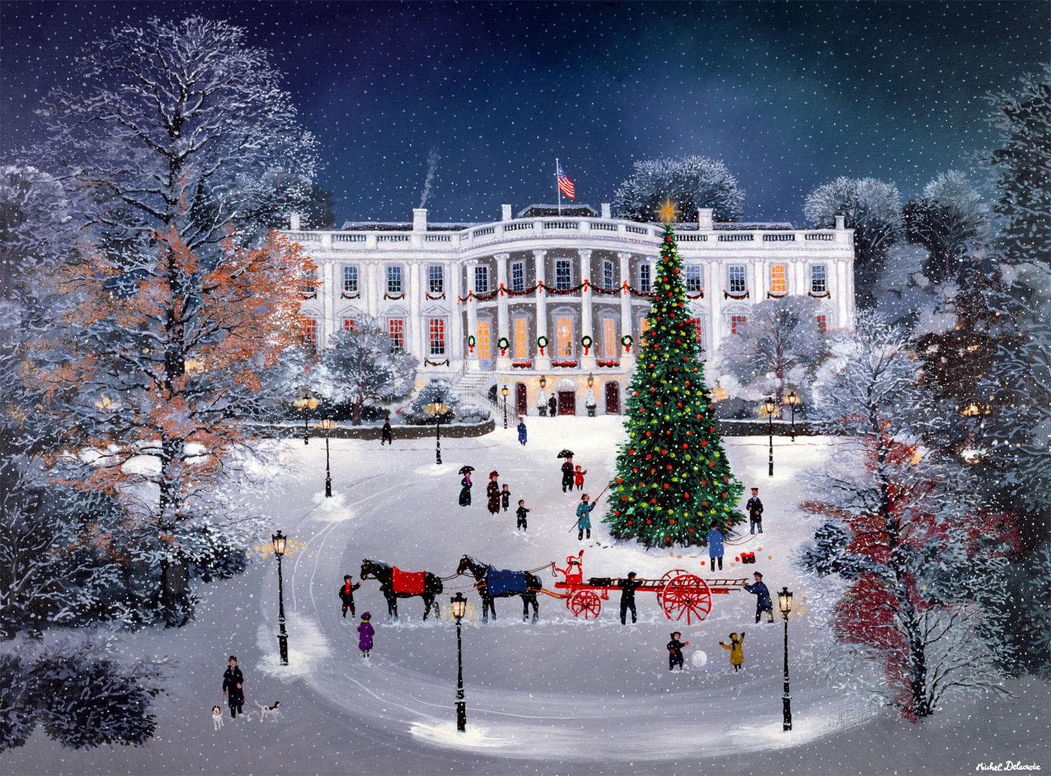 The White House in the Snow