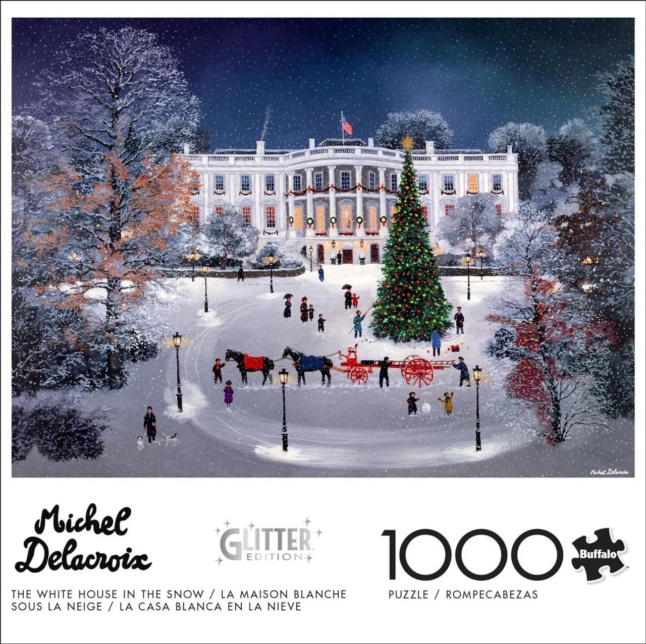 The White House in the Snow Christmas