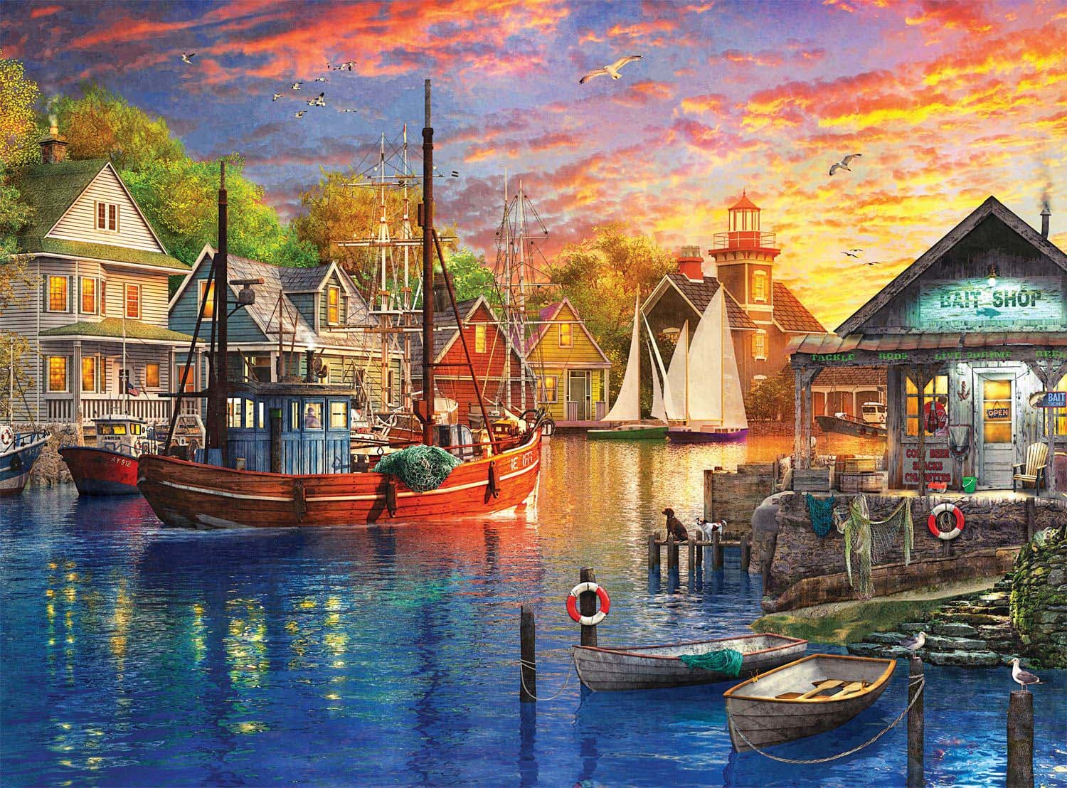 Dusk at the Harbor - Scratch and Dent Boat