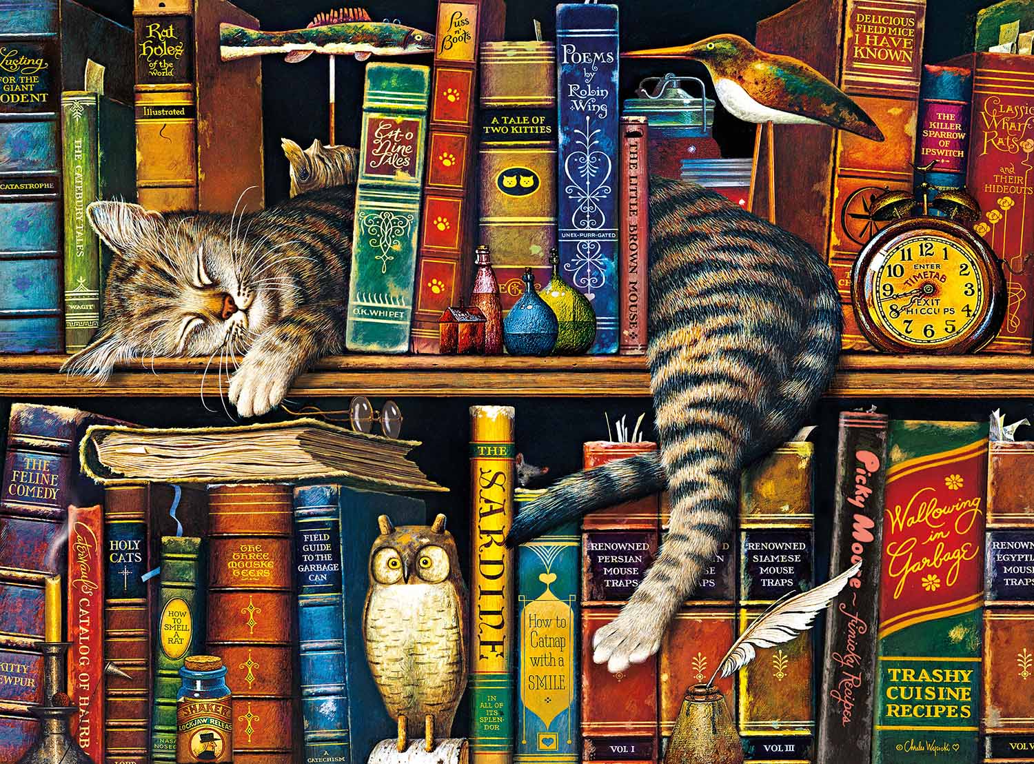 Silver: Frederick the Literate Cats Jigsaw Puzzle
