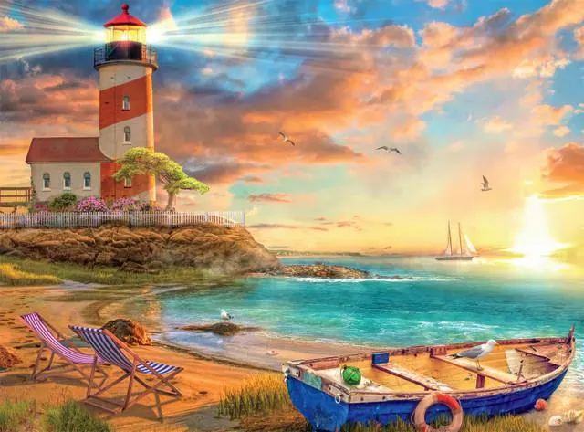 LARS: Serene Ocean Lighthouse