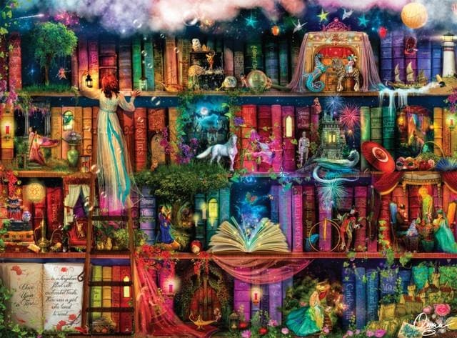 1000pc Aimee Stewart:  Treasure Hunt Bookshelf Fantasy