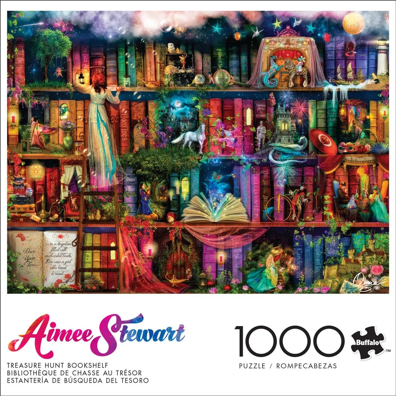 1000pc Aimee Stewart:  Treasure Hunt Bookshelf - Scratch and Dent