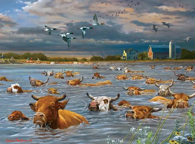 Cattle Crossing Animals