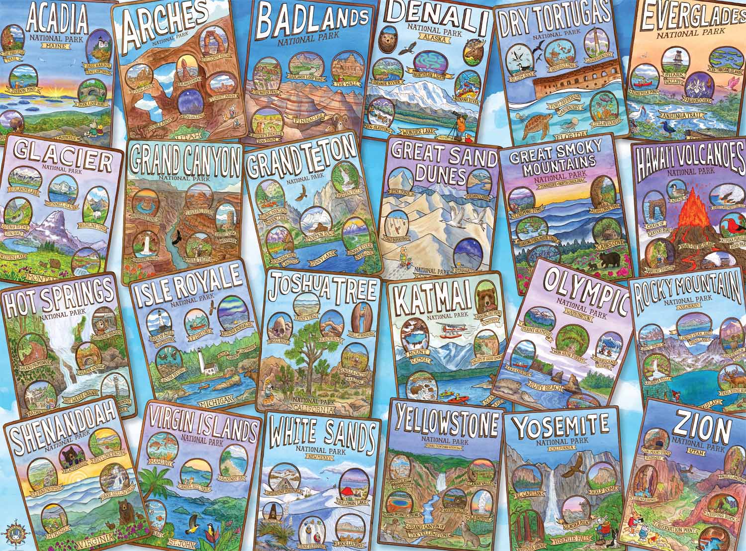 National Parks Collage Collage Jigsaw Puzzle