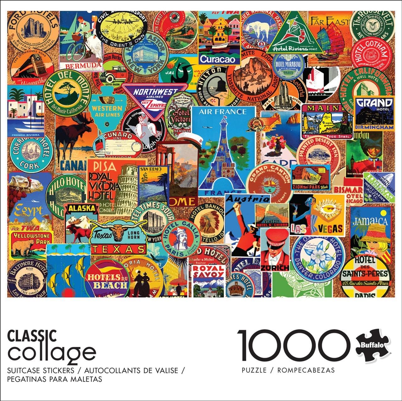 Classic Collage: Suitcase Stickers