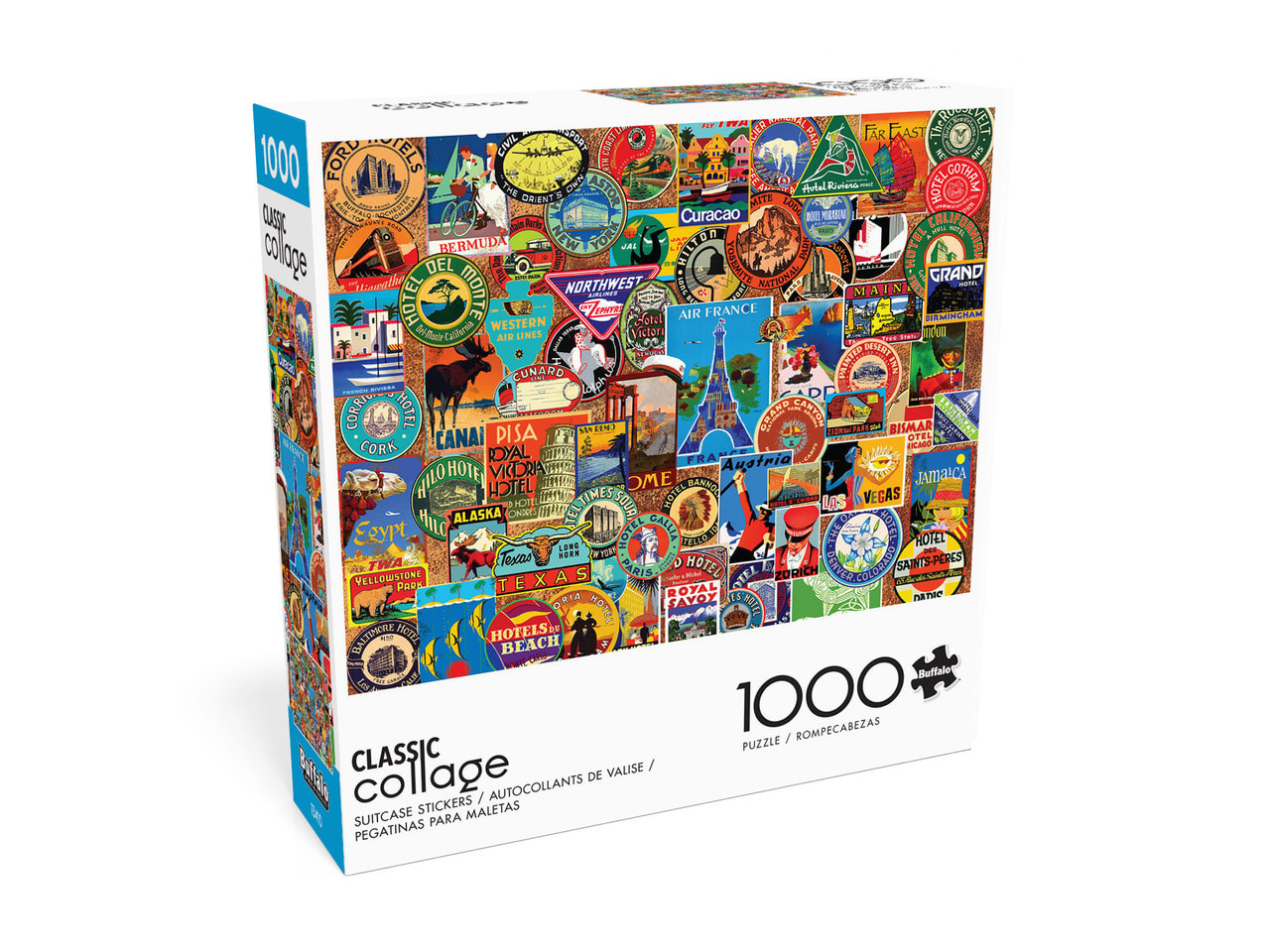 Classic Collage: Suitcase Stickers