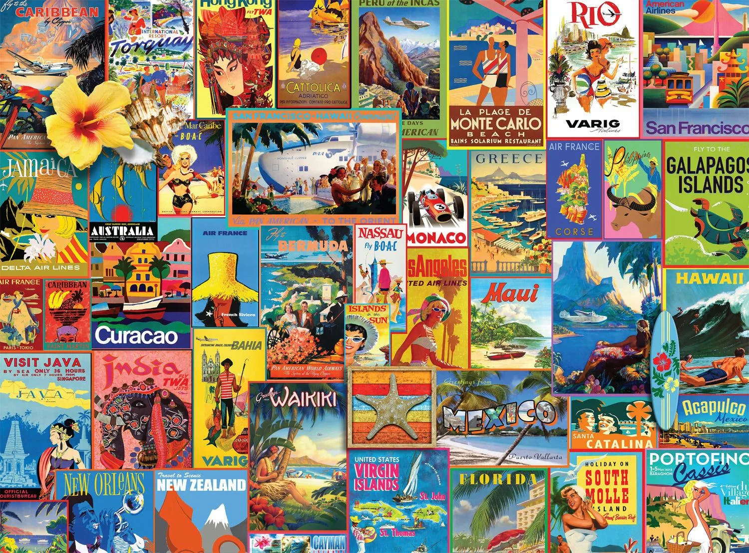 Licensed Collage: Exotic Destinations Travel