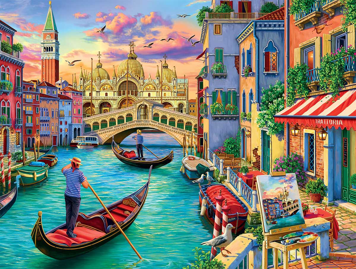 Sights Of Venice Boat Jigsaw Puzzle