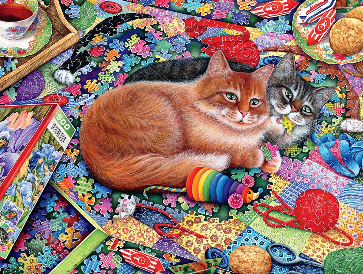 Puzzling Problem Cats Jigsaw Puzzle