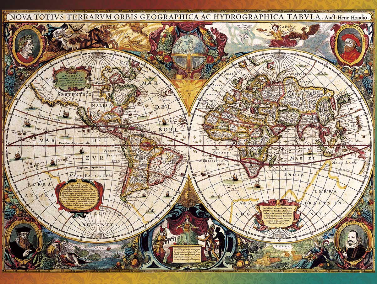 World Map, Circa 1630 Maps & Geography Jigsaw Puzzle