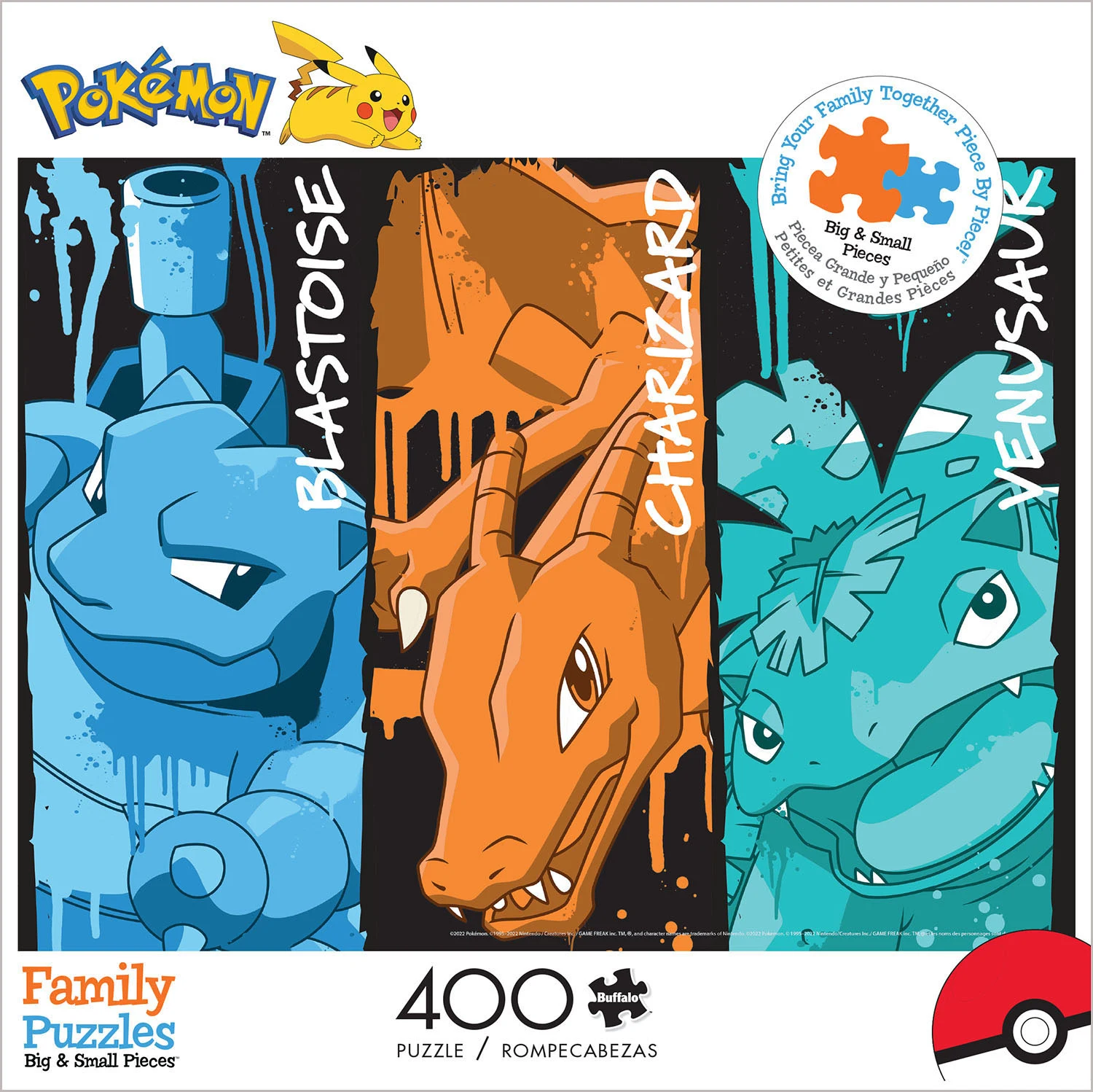 Pokemon: Blastoise, Charizard, and Venasaur Graffiti