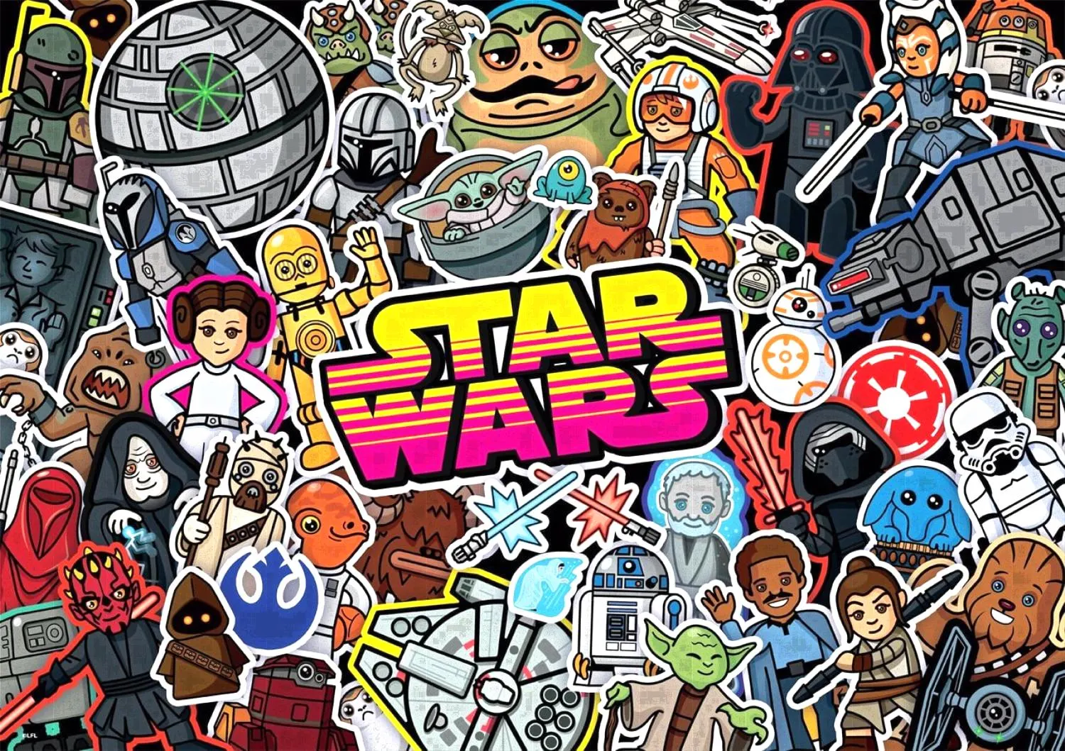 Star Wars Sticker Collage Movies & TV