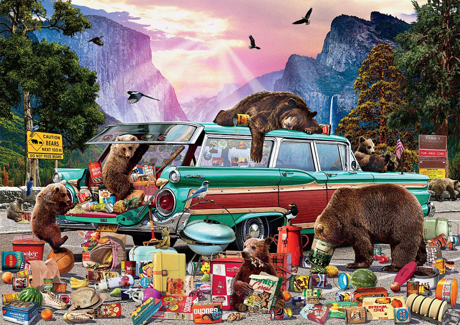 Yosemite Picnic Travel Jigsaw Puzzle