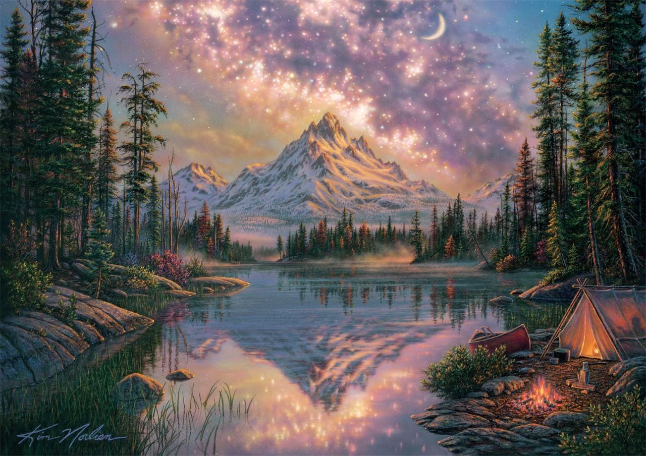 Starlit Night Mountain