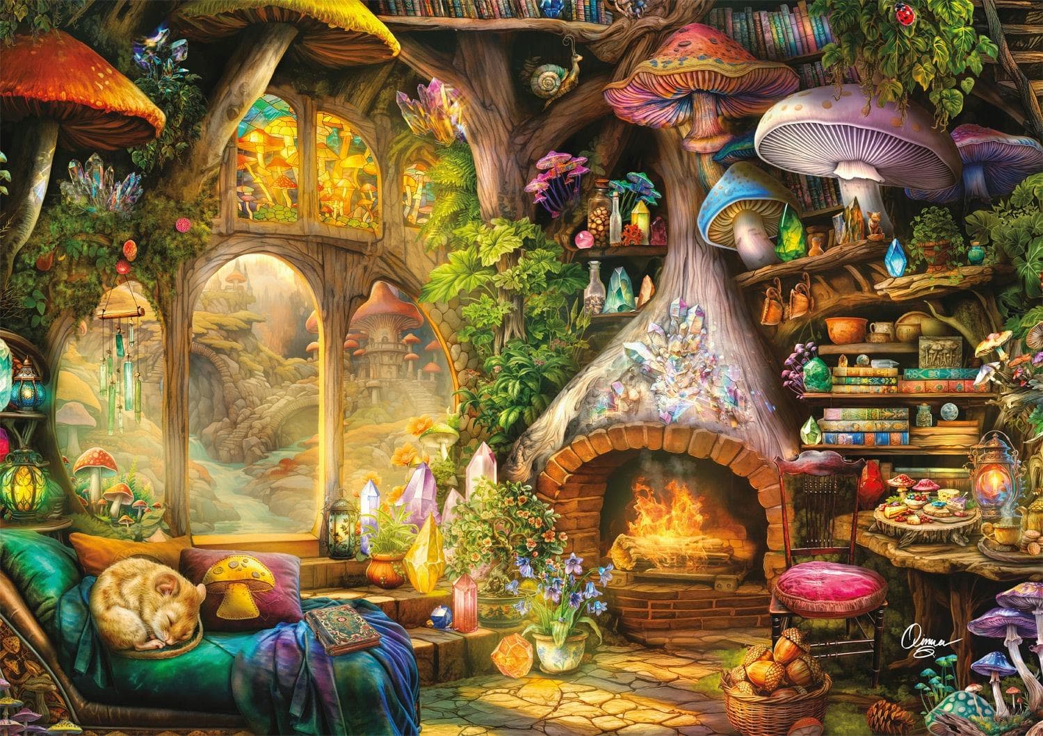 Merry Mushroom Cottage Fantasy