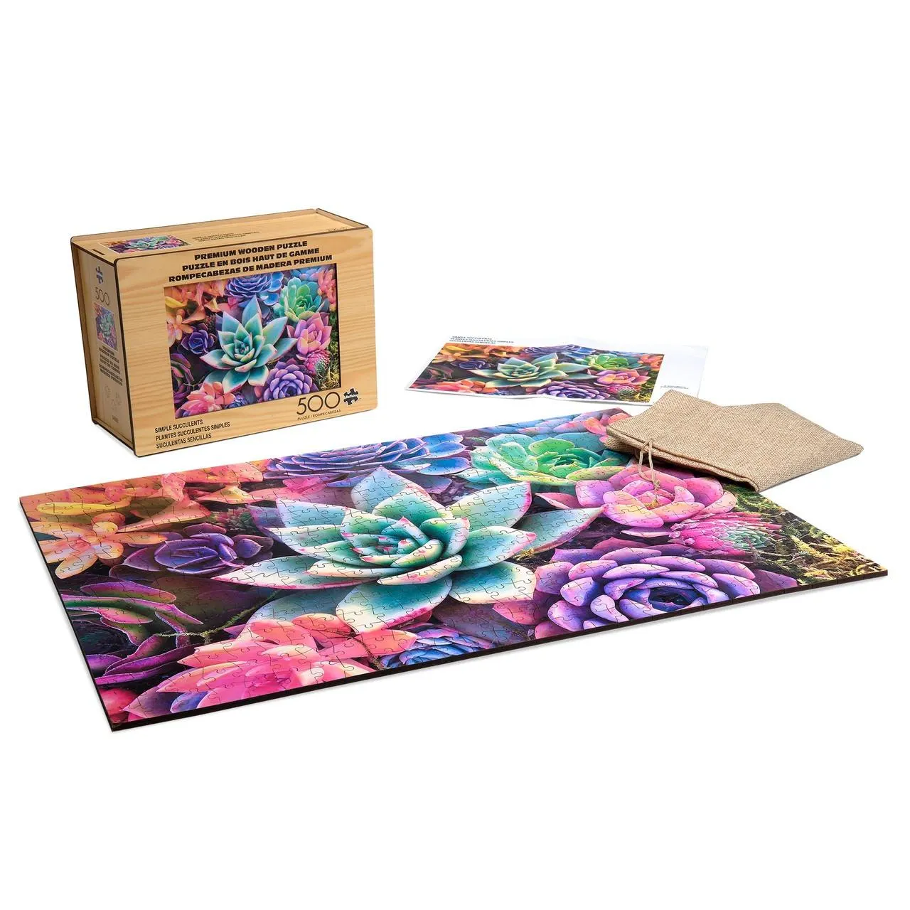 Wood Puzzle: Simple Succulent