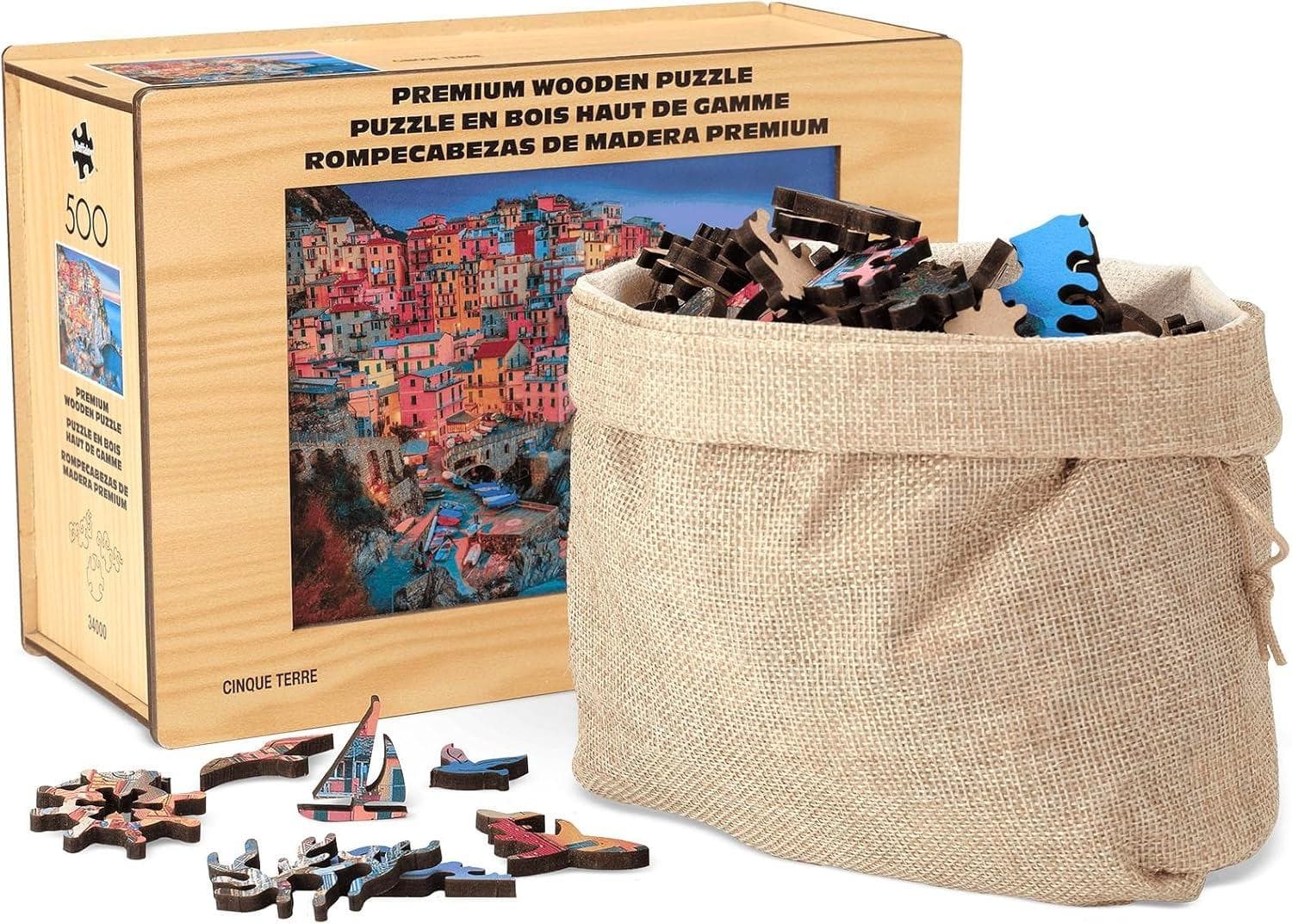 Wood Puzzle: Cinque Terre &ndash; Whimsy Pieces Travel