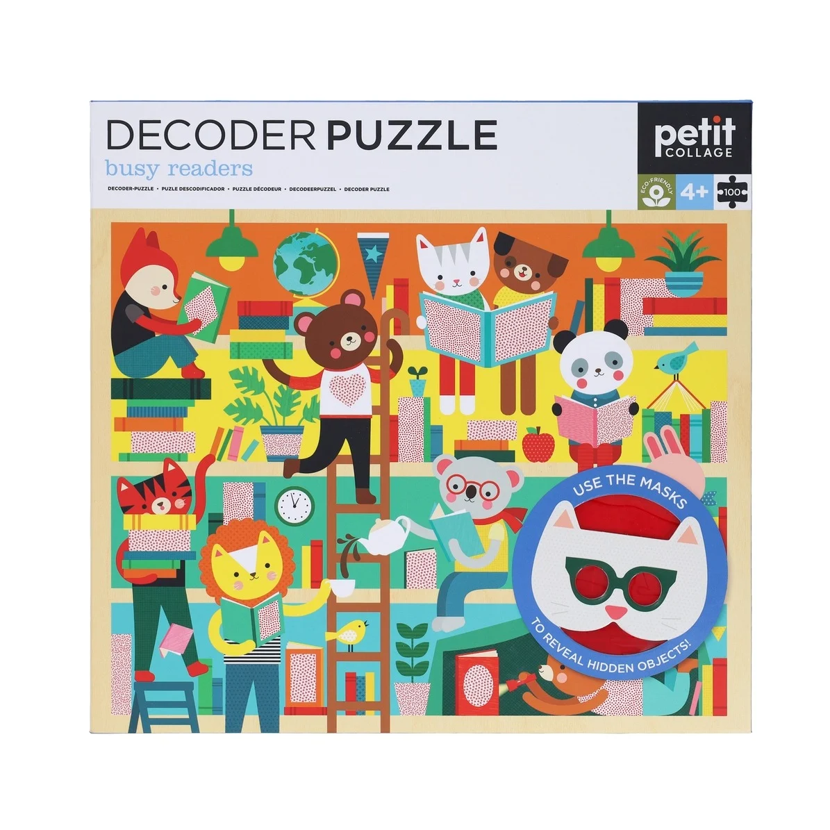 Decoder Puzzle - Busy Reader Animals