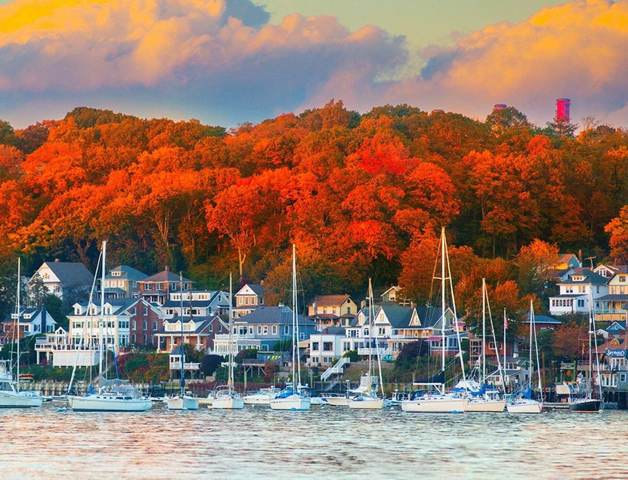 Harbor In The Fall  Fall