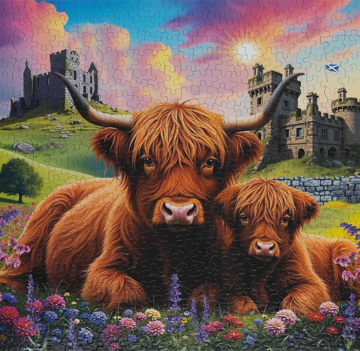 Highland Cows in the Countryside