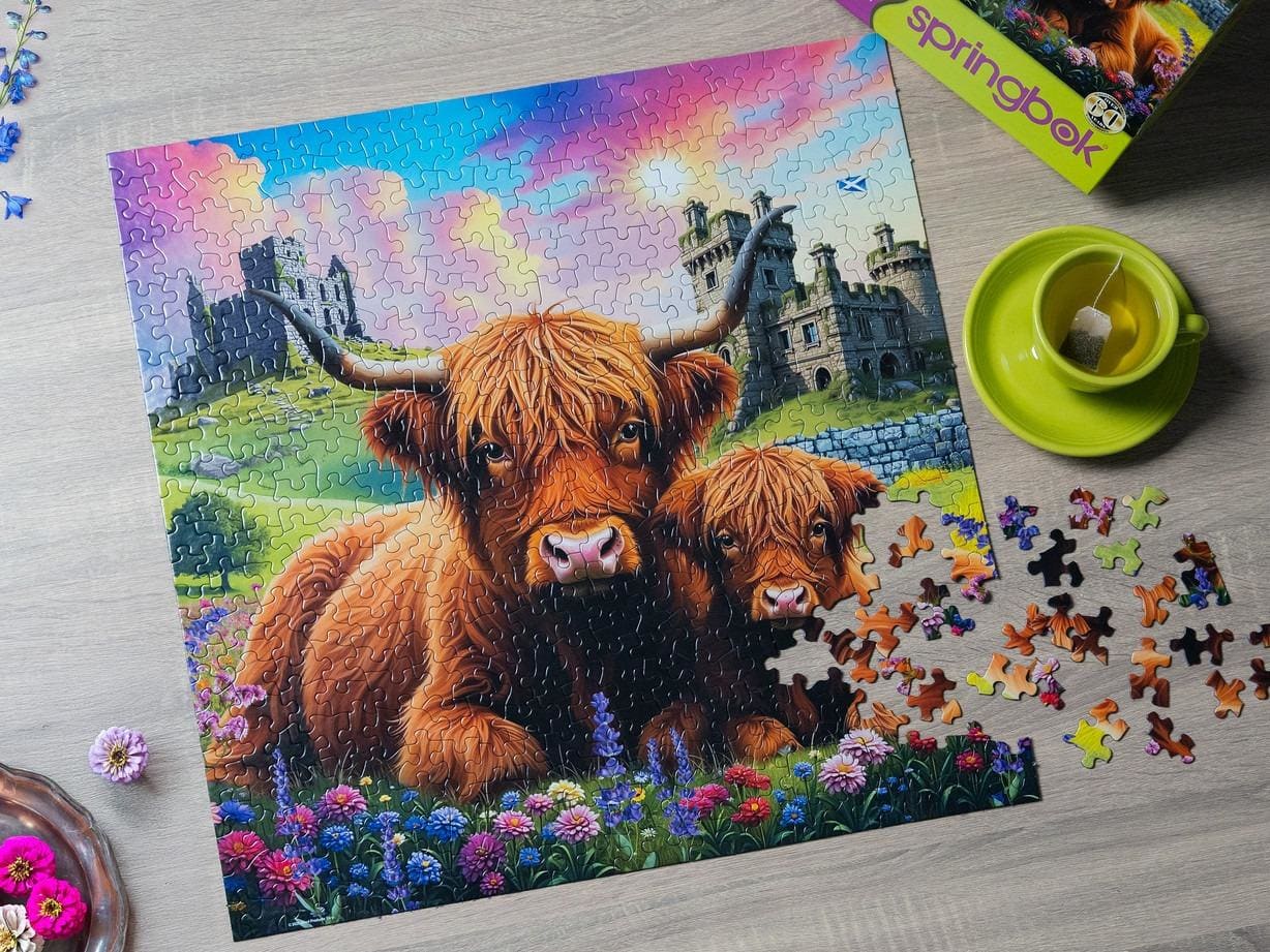 Highland Cows in the Countryside