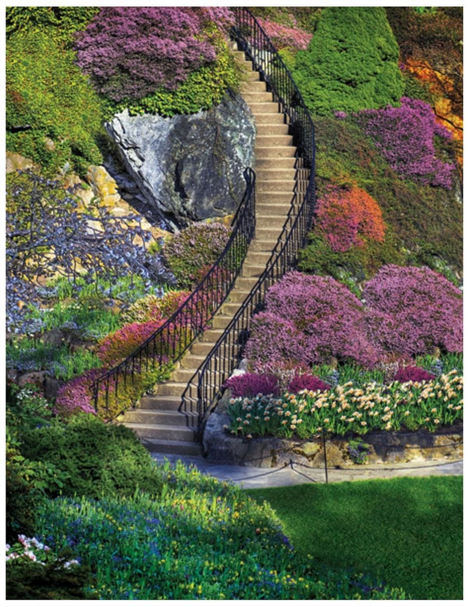 Puzzles to Remember - Garden Stairway Flower & Garden