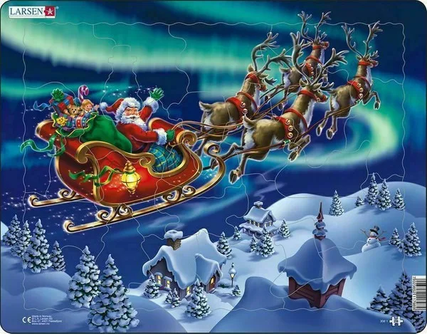 Santa in Nordic Light 26 Piece Children's Jigsaw Puzzle