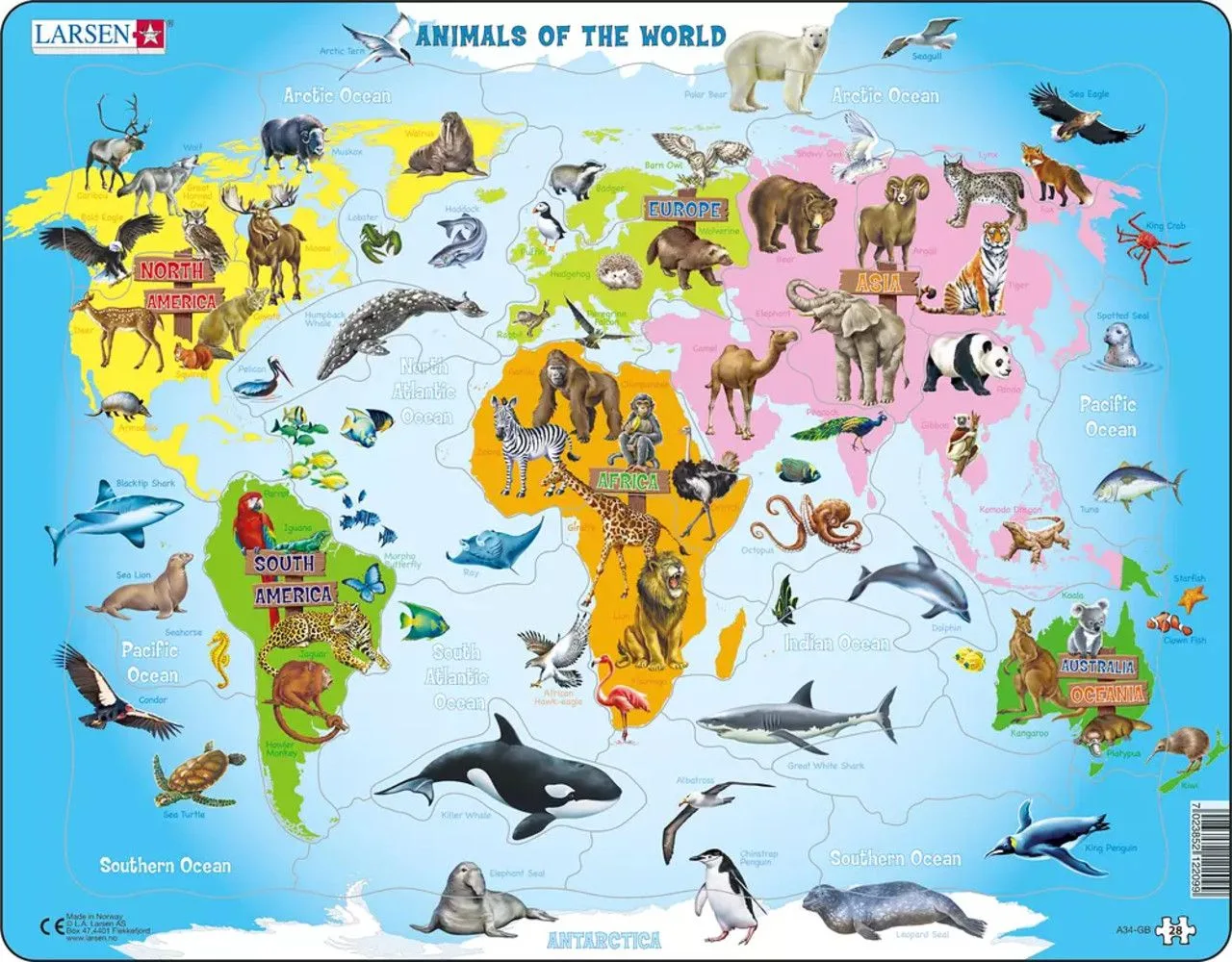 Animals of the World 28 Piece Children's Puzzle
