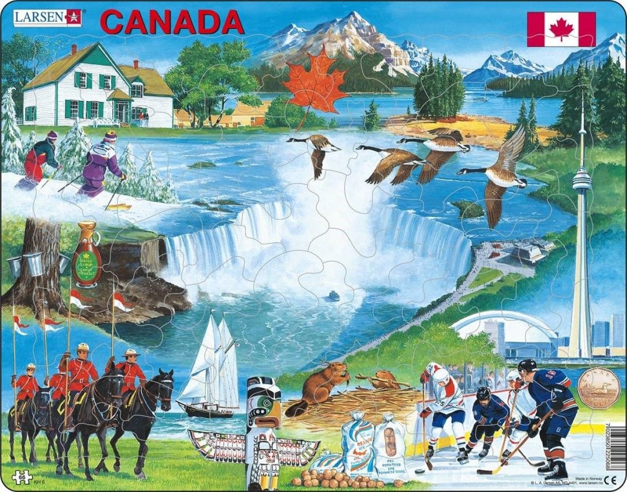 Canada Souvenir 66 Piece Children's Jigsaw Puzzle