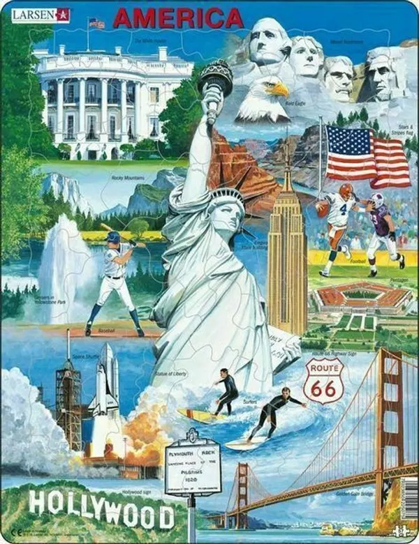 USA Souvenir 57 Piece Children's Jigsaw Puzzle