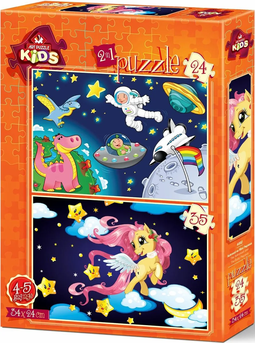 The Astronaut and the Baby Peg Puzzle Set Space