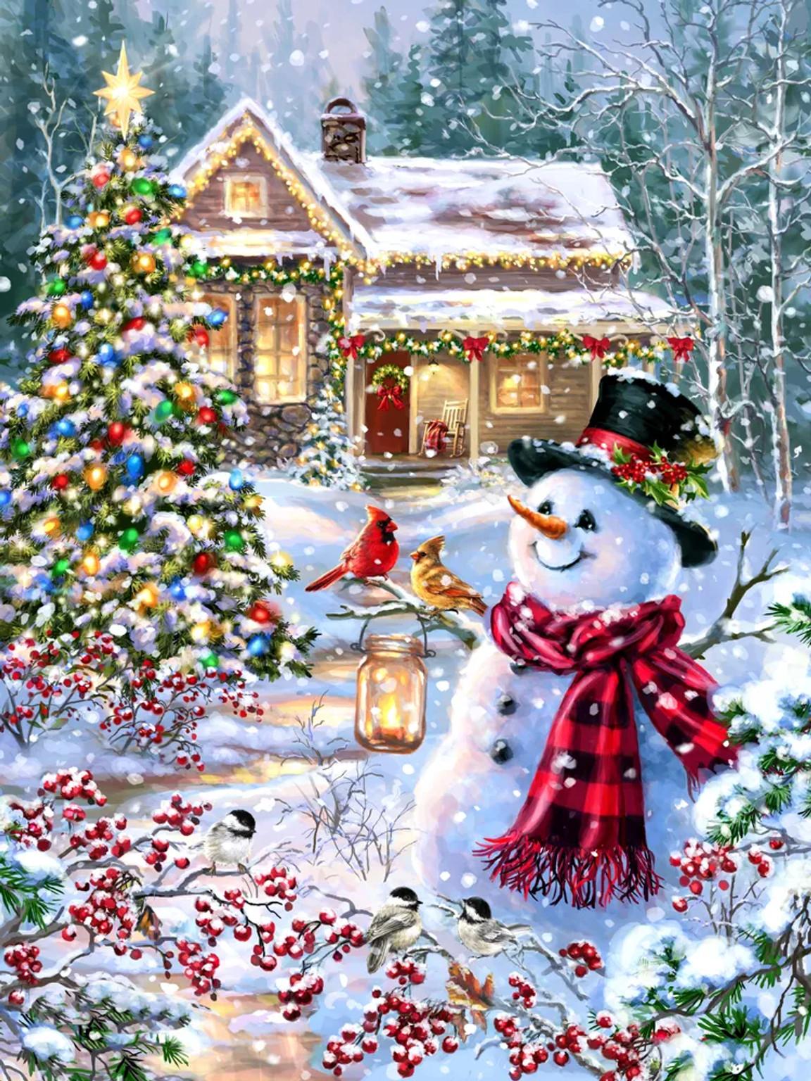 Cottage in the Snow Christmas Jigsaw Puzzle