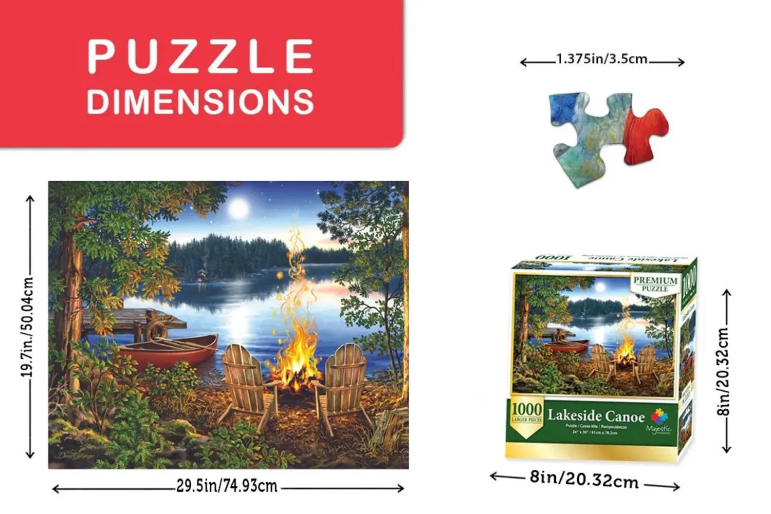 Lakeside Canoe - Wood Puzzle in Compact Box