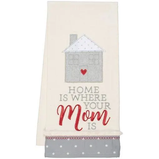 Mom Applique Tea Towel