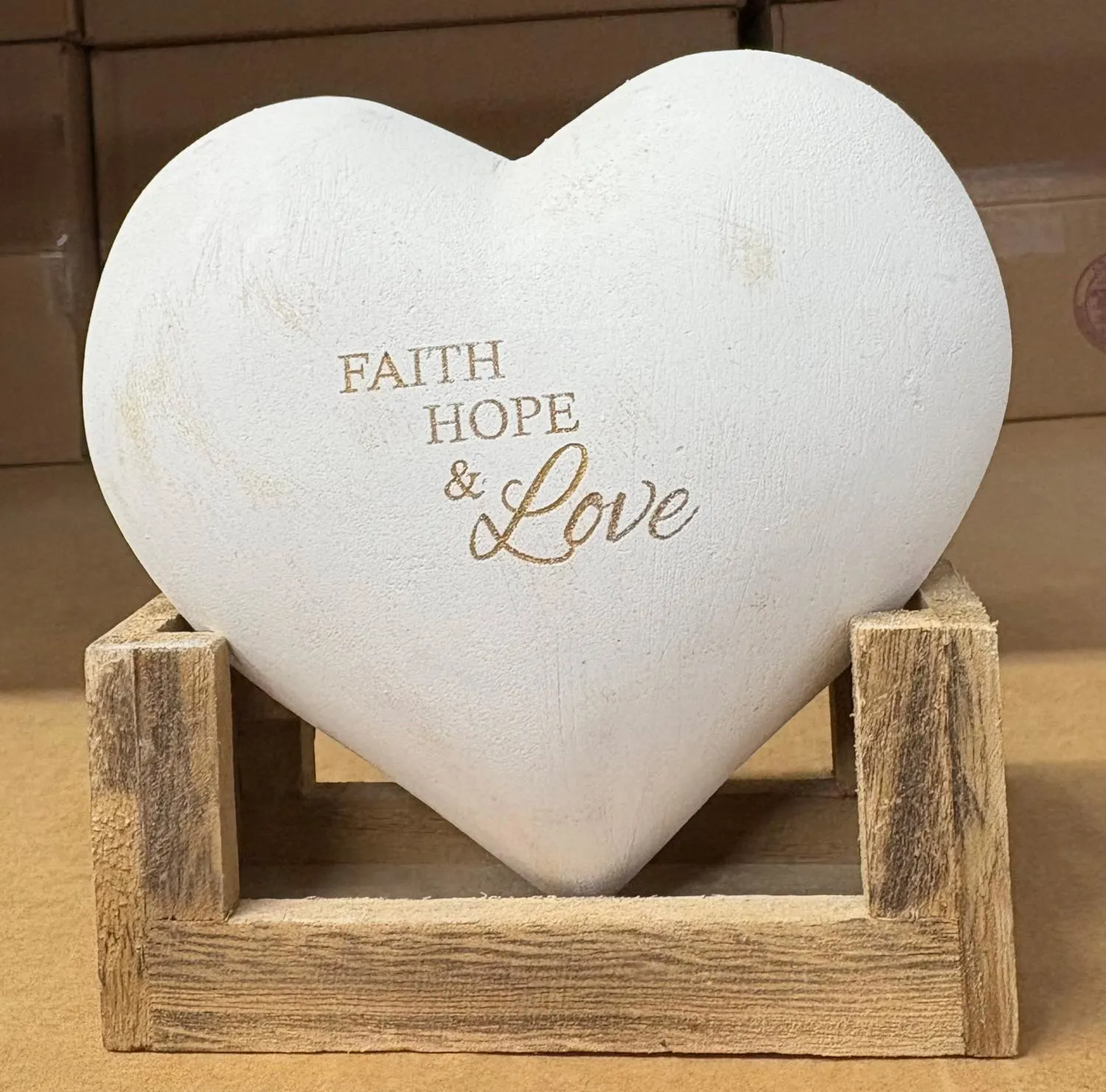 3D Heart Faith Hope and Love