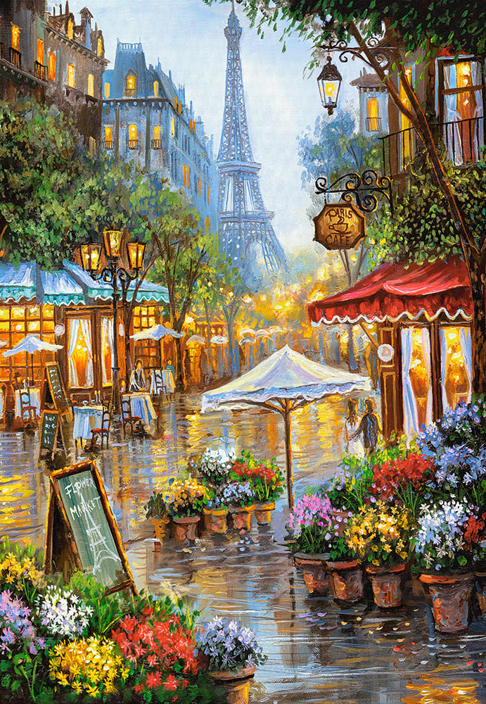Spring Flowers, Paris - 1000 Piece Jigsaw Puzzle by Castorland