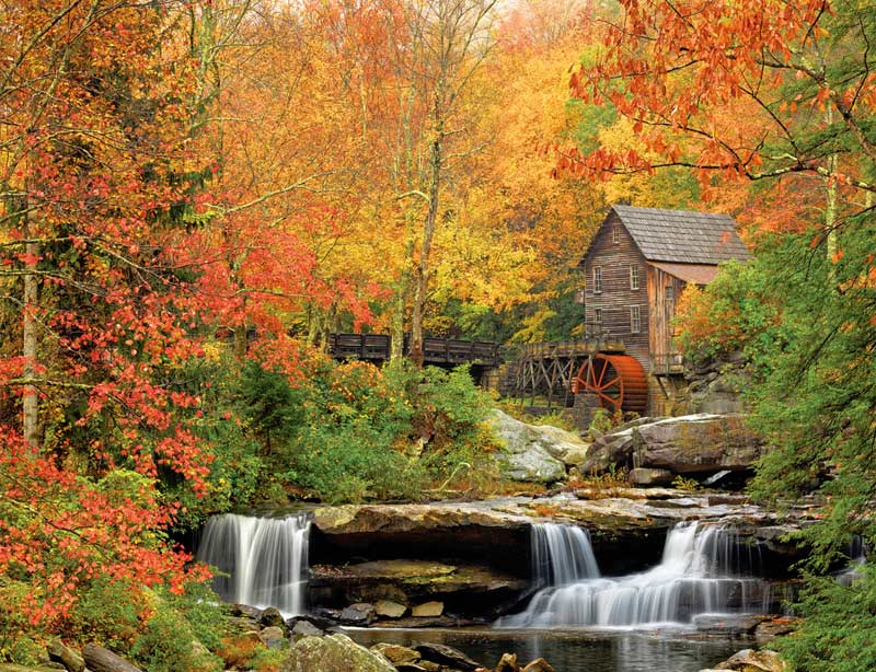 Old Grist Mill Fall Jigsaw Puzzle
