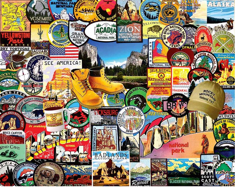 National Park Badges Travel Jigsaw Puzzle