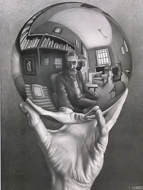 Escher: Hand with Globe