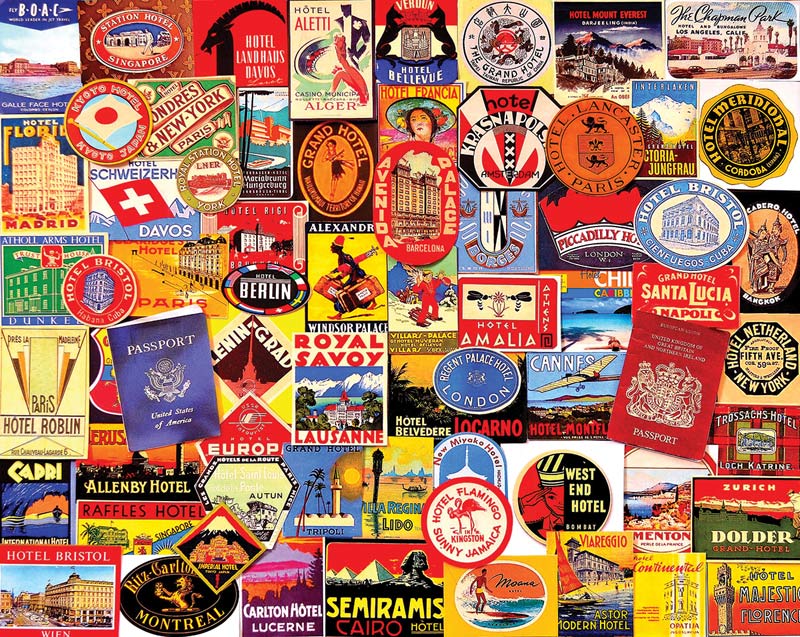 Hotel Stickers Travel Jigsaw Puzzle
