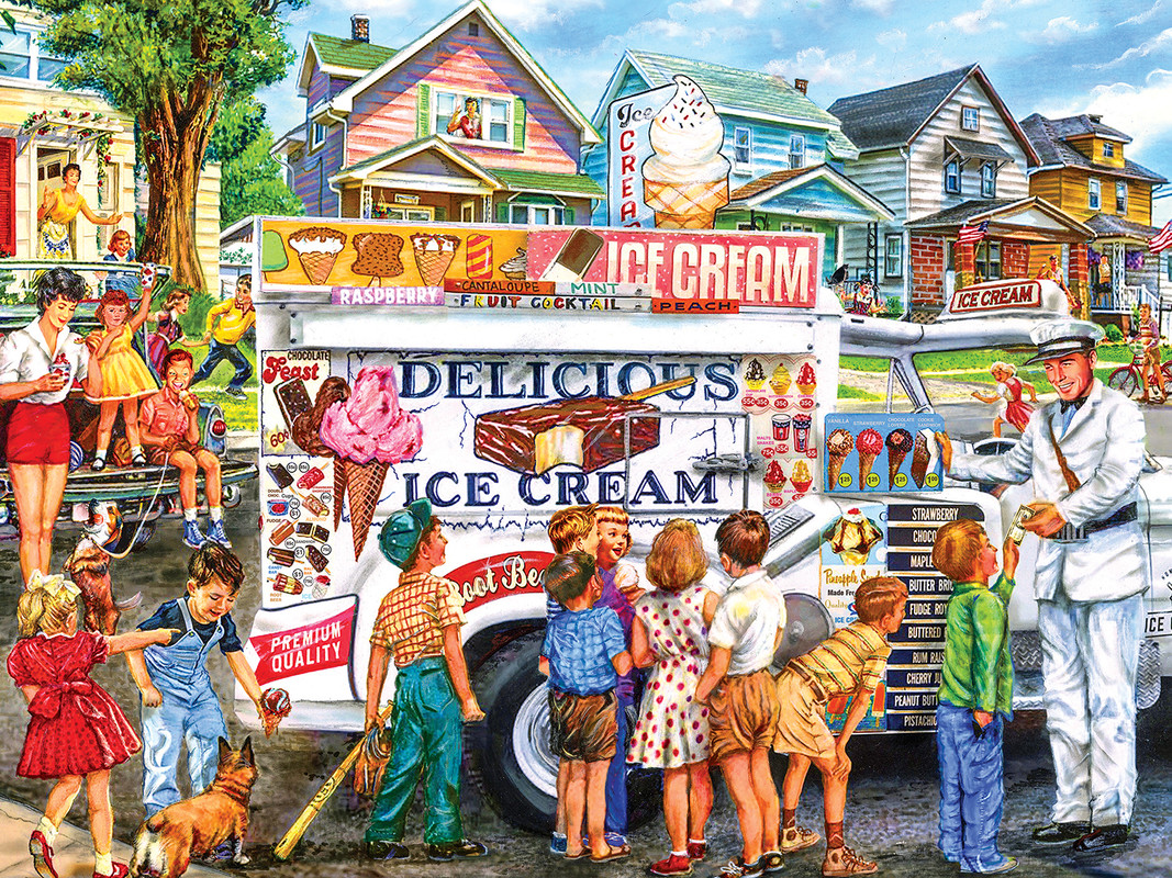 Ice Cream Truck Nostalgic & Retro Jigsaw Puzzle