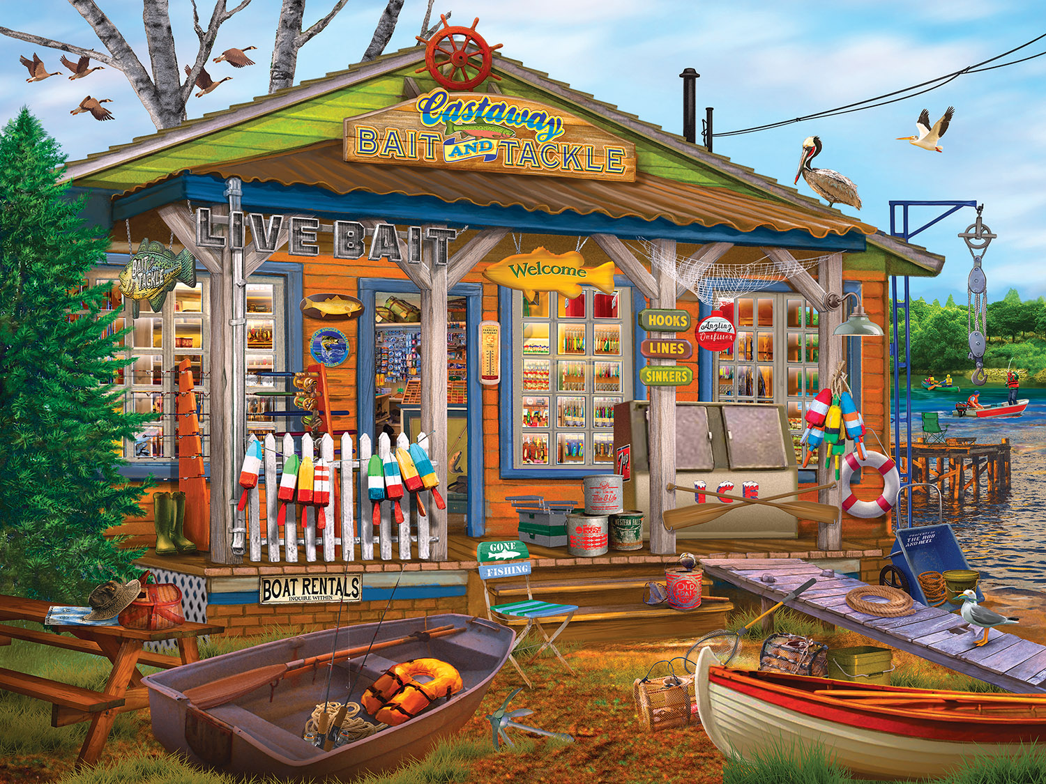 Castaway Bait and Tackle Boat Jigsaw Puzzle
