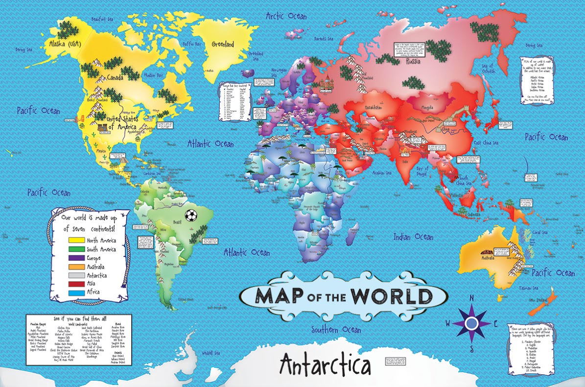 World Map Floor Puzzle Educational Jigsaw Puzzle