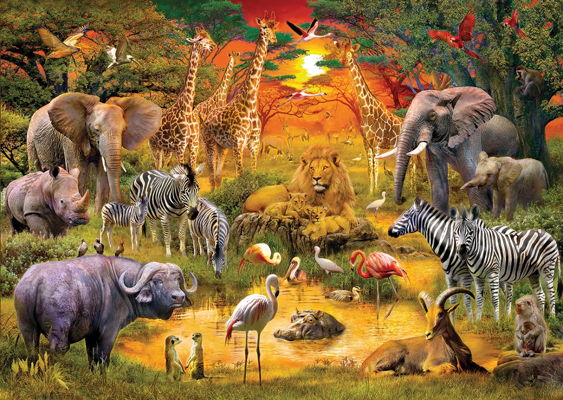 African Harmony Forest Animal Jigsaw Puzzle