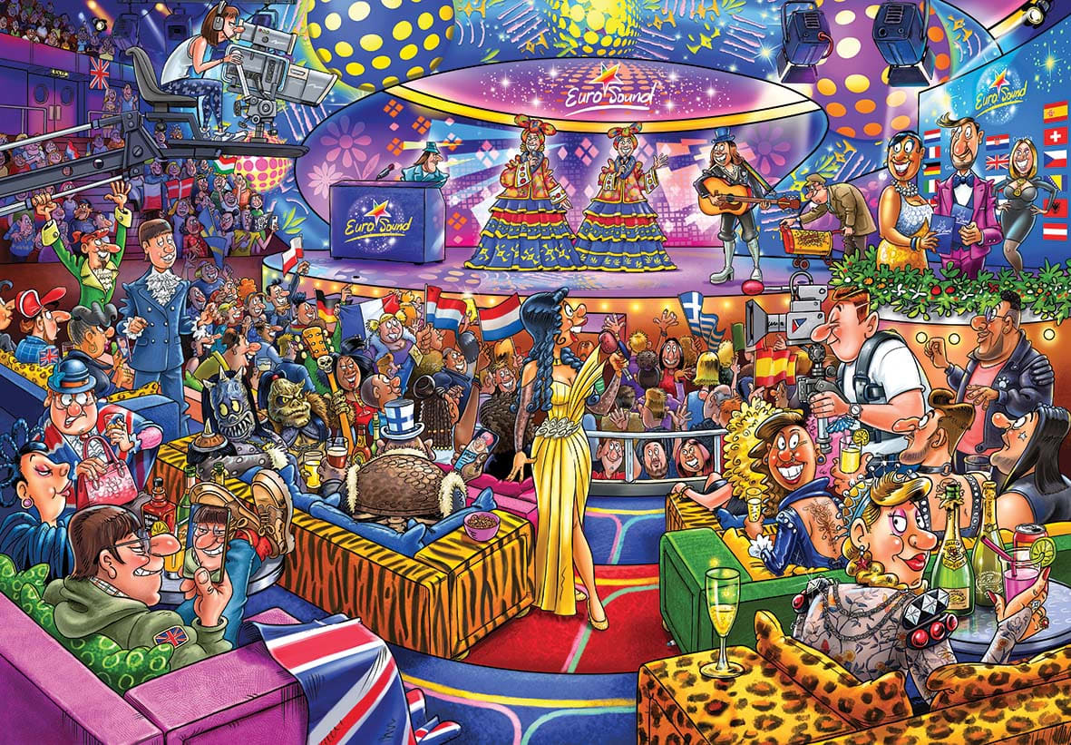 Wasgij Mystery: 25 Eurosong Contest Cartoon