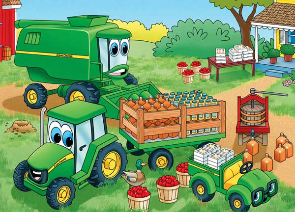Johnny Tractor Makes Cider (John Deere) Farm Jigsaw Puzzle