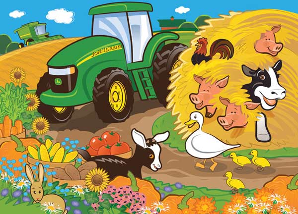 John Deere - Hiding in the Hay Farm Jigsaw Puzzle