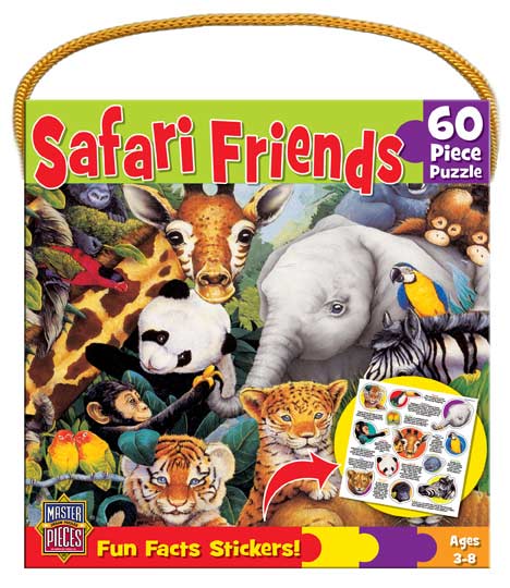 Safari Friends (Fun Facts) Jungle Animals Jigsaw Puzzle