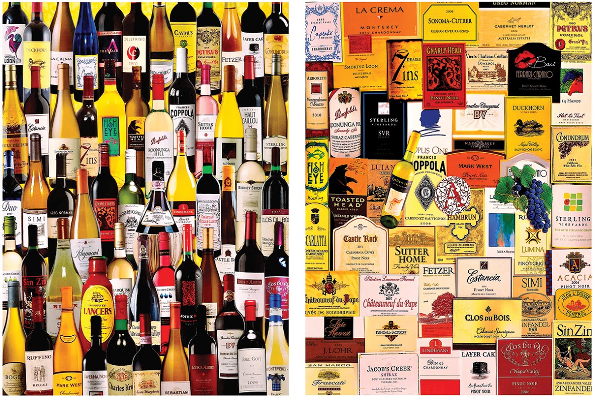 For the Love of Wine 2-in-1 Food and Drink Jigsaw Puzzle